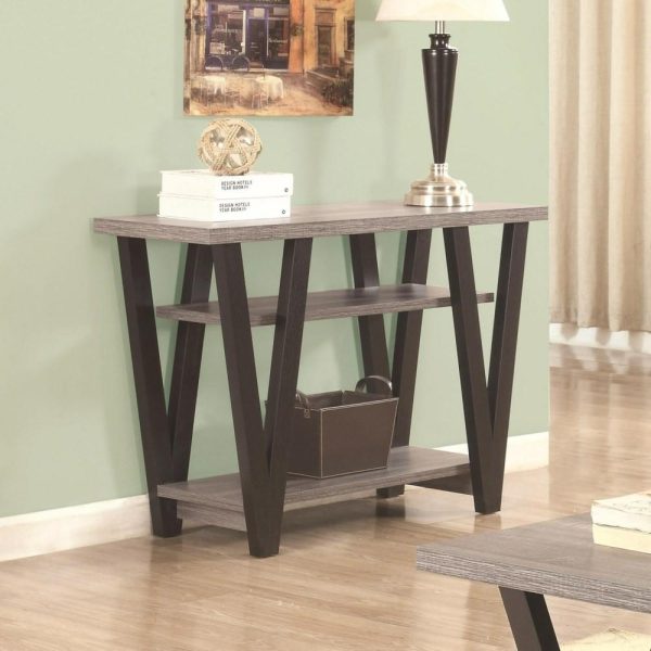 Two-Tone Angled Leg Sofa Table  |  Sofa Tables Living Room Sofa Tables