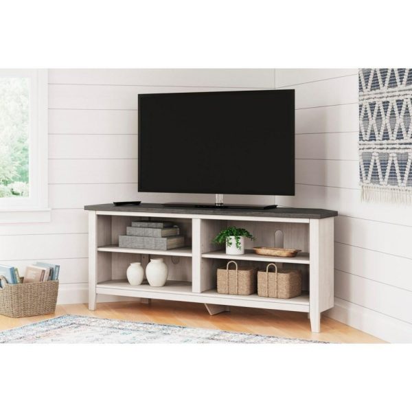 Two-Tone Corner Tv Stand  |  Tv Stands Living Room Tv Stands