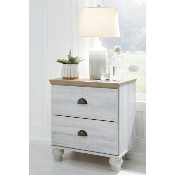 Two-Tone Farmhouse Nightstand  |  Nightstands Bedroom Nightstands