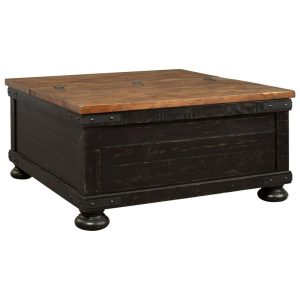 Two-Tone Finish Storage Square Lift Top Cocktail Table  |  Coffee Tables Coffee Tables Coffee Tables