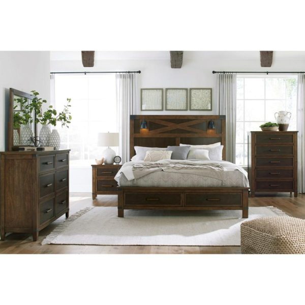 Two-Tone Mango Veneer Dresser & Bedroom Mirror  |  Mirrored Dressers Bedroom Mirrored Dressers