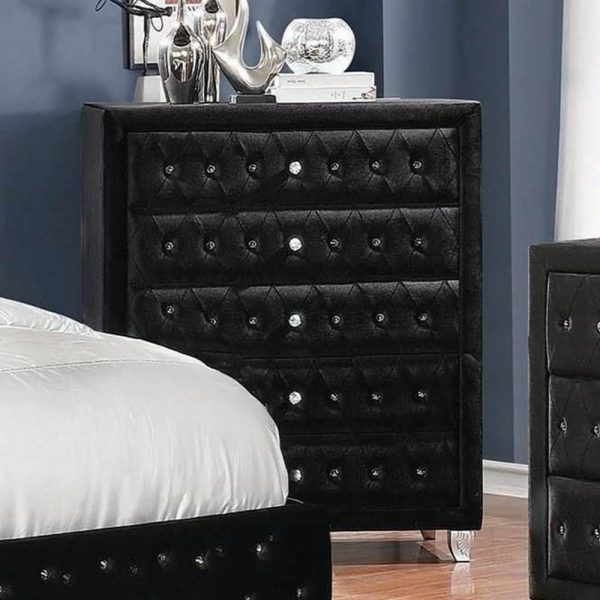 Upholstered Chest With Five Drawers  |  Chest Of Drawers Bedroom Chest Of Drawers