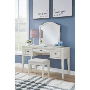 Vanity With Stool And Mirror  |  Makeup Vanities Bedroom Makeup Vanities