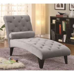 Velour Tufted Chaise  |  Chaises Chaises Chaises