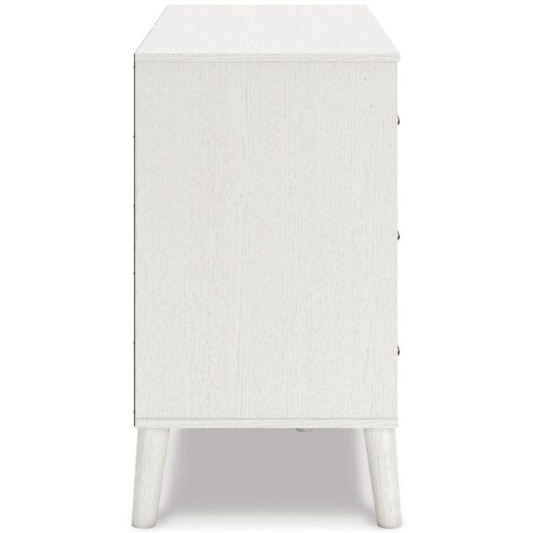 White Dresser With Faux Leather Pulls  |  Dressers Bedroom Dressers