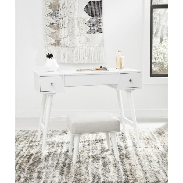 White Vanity With Stool And Flip Up Mirror  |  Makeup Vanities Bedroom Makeup Vanities