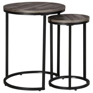 2-Piece Round Nesting Accent Table Set  |  End & Side Tables End & Side Tables End & Side Tables