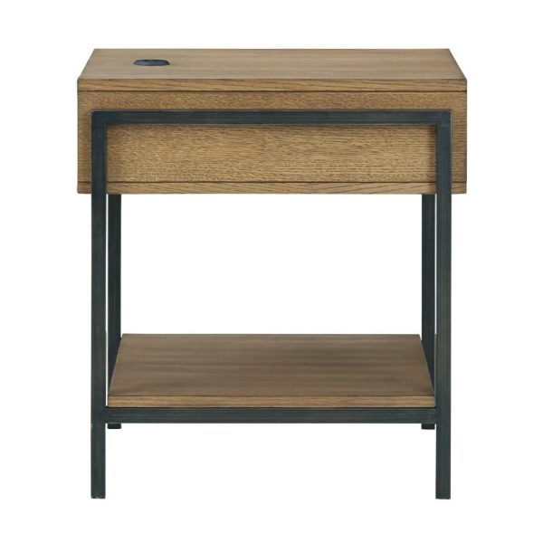 Contemporary Wood/Metal End Table With Usb Charging  |  End & Side Tables End & Side Tables End & Side Tables