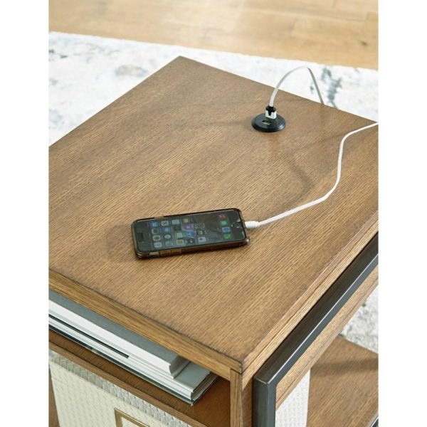 Contemporary Wood/Metal End Table With Usb Charging  |  End & Side Tables End & Side Tables End & Side Tables