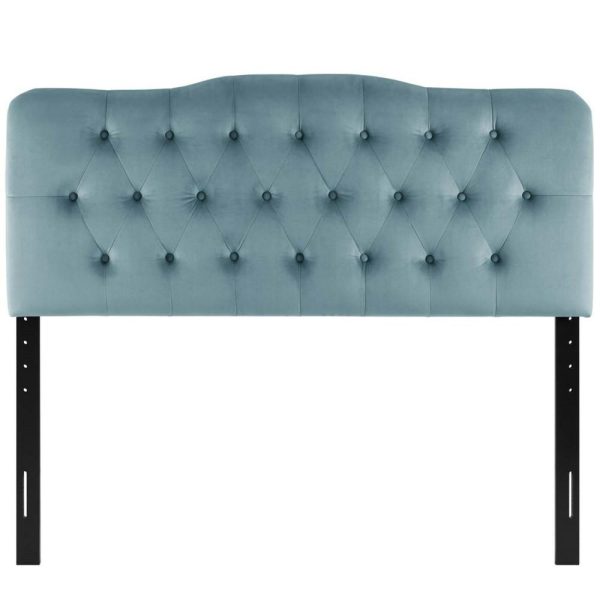 Queen Diamond Tufted Performance Velvet Headboard  |  Headboards Bedroom Headboards