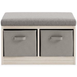 Storage Bench With 2 Fabric Baskets  |  Benches Benches Benches