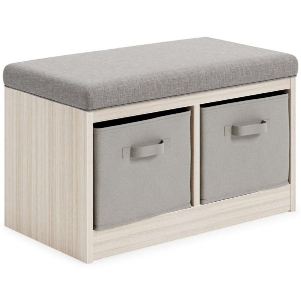 Storage Bench With 2 Fabric Baskets  |  Benches Benches Benches