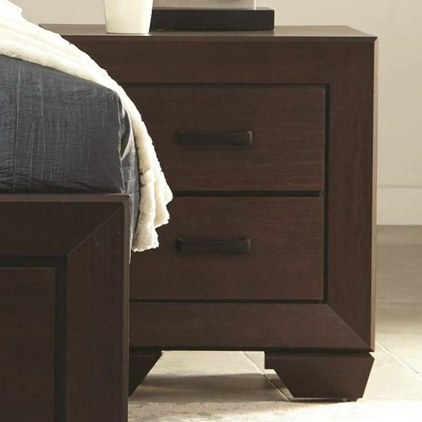 Transitional Two Drawer Nightstand  |  Nightstands Bedroom Nightstands