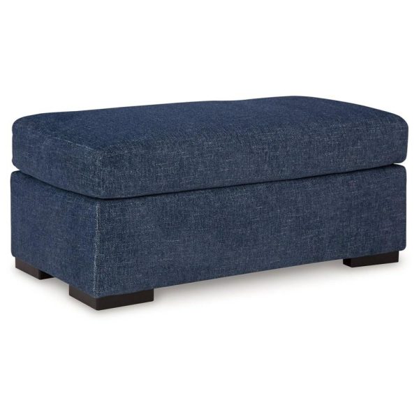 Contemporary Rectangular Chair Ottoman  |  Ottomans Living Room Navy