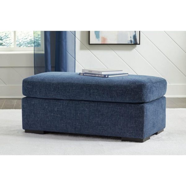 Contemporary Rectangular Chair Ottoman  |  Ottomans Living Room Navy