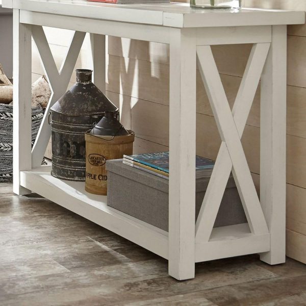 Cottage Style Console Table With Shelf  |  Sofa Tables Living Room Sofa Tables