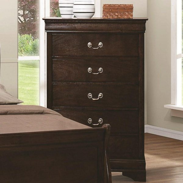 5 Drawer Chest With Silver Bails  |  Chest Of Drawers Bedroom Chest Of Drawers