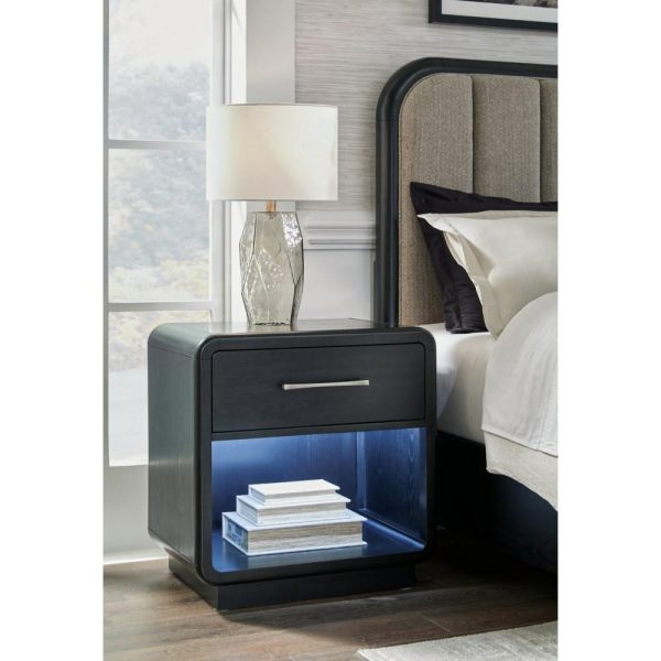 Contemporary Single Drawer Nightstand With Open Cubby  |  Nightstands Bedroom Nightstands