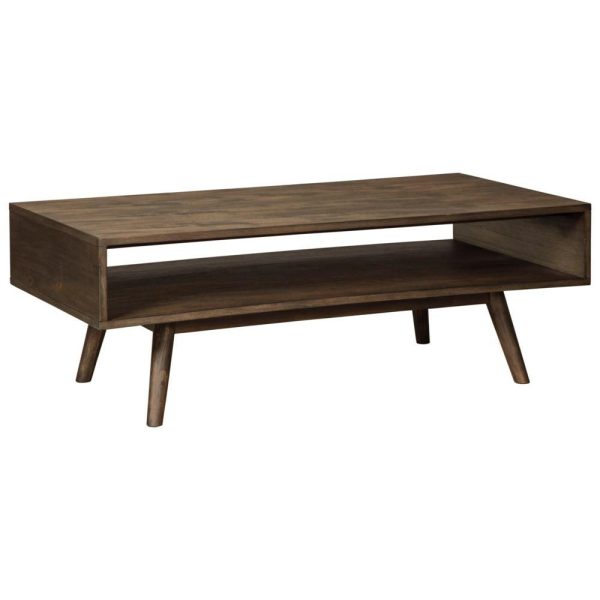 Mid-Century Modern Rectangular Cocktail Table With Open Shelf  |  Coffee Tables Coffee Tables Coffee Tables