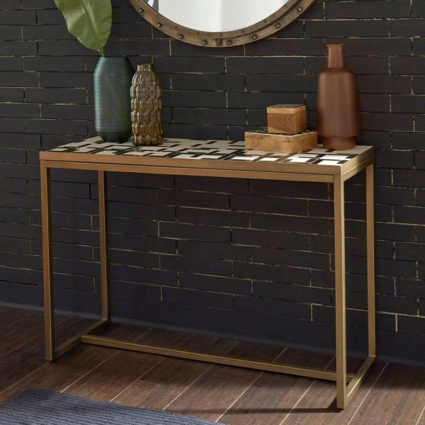 Contemporary Mosaic Tile Console Table  |  Sofa Tables Living Room Sofa Tables