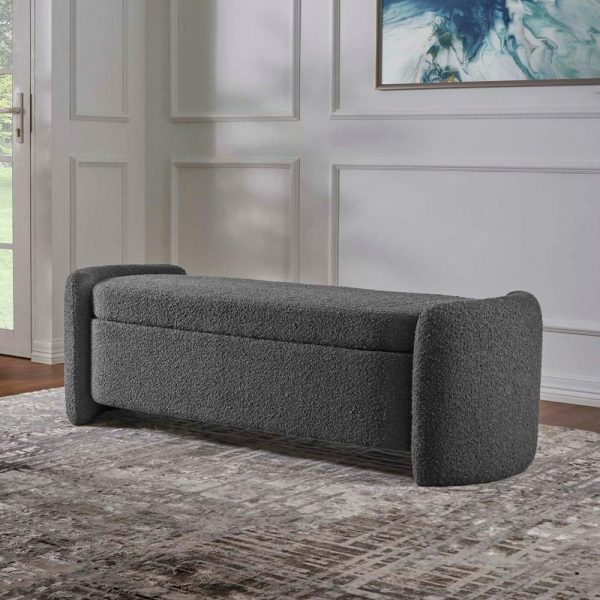 Nebula Boucle Upholstered Bench  |  Benches Benches Benches