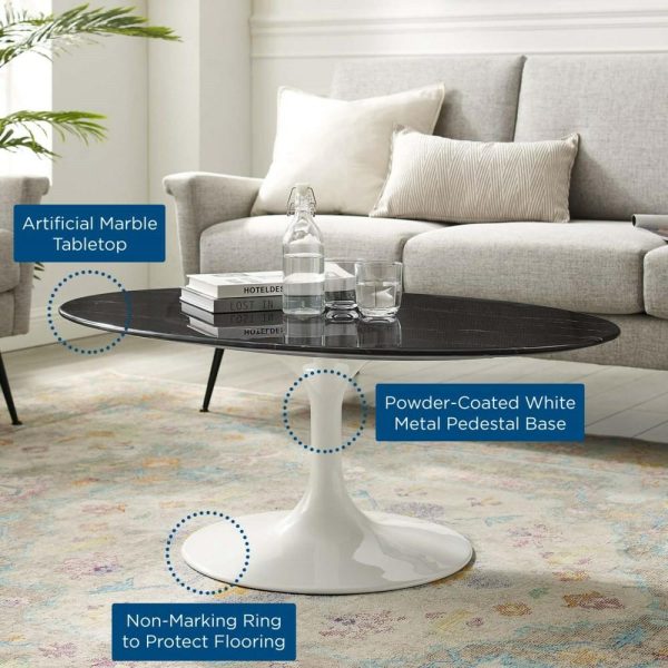 42″ Oval Marble Coffee Table  |  Coffee Tables Coffee Tables Coffee Tables