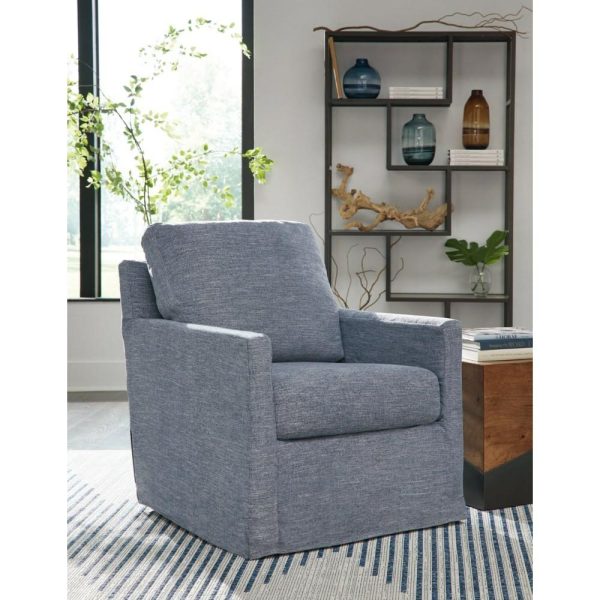 Casual Swivel Glider Accent Chair In Performance Fabric Slipcover  |  Living Room Chairs Living Room Living Room Chairs