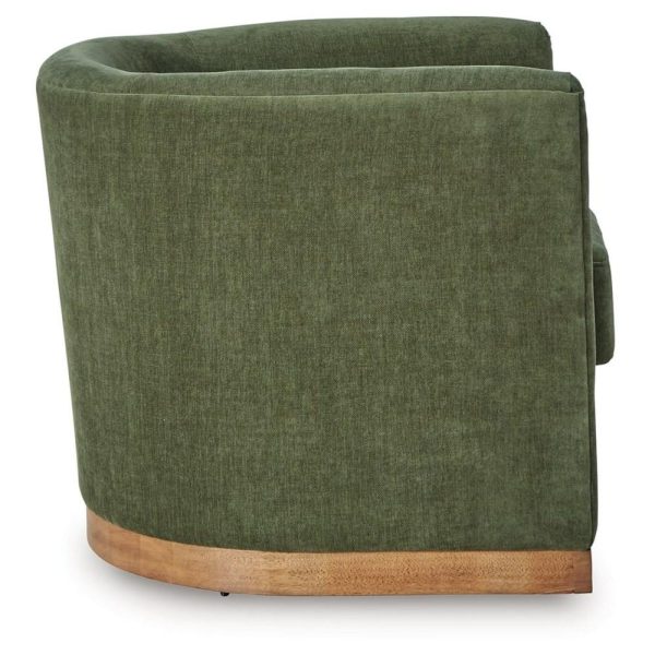 Forest Green Swivel Chair With Plinth Base  |  Living Room Chairs Living Room Living Room Chairs