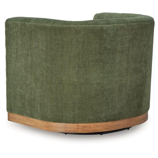 Forest Green Swivel Chair With Plinth Base  |  Living Room Chairs Living Room Living Room Chairs