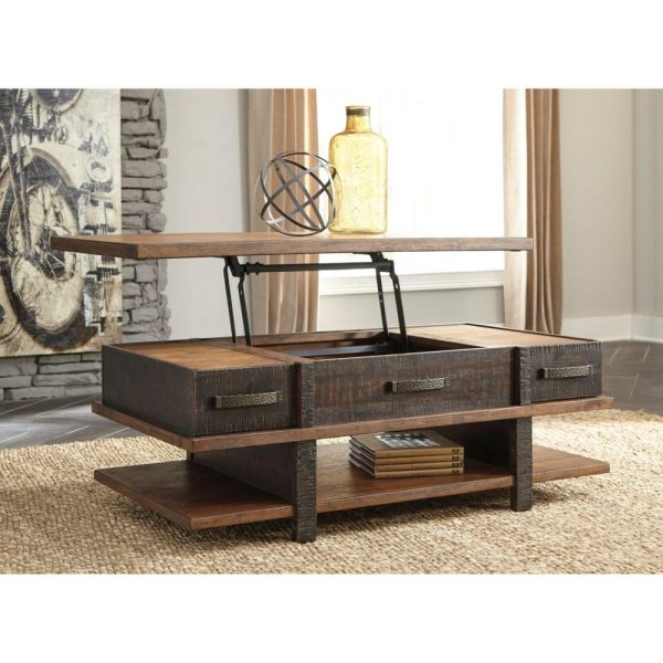 Lift Top Cocktail Table With 2 Drawers And Shelf  |  Coffee Tables Coffee Tables Coffee Tables