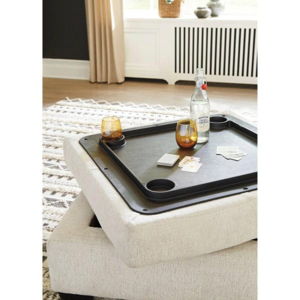 Ottoman With Storage/Reversible Tray Top With Cup Holders  |  Ottomans Living Room Ottomans