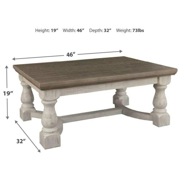 Relaxed Vintage Two-Tone Rectangular Cocktail Table  |  Coffee Tables Coffee Tables Coffee Tables