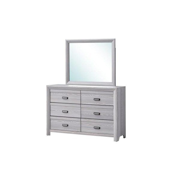 Adelaide Contemporary Dresser And Mirror  |  Mirrored Dressers Bedroom Mirrored Dressers