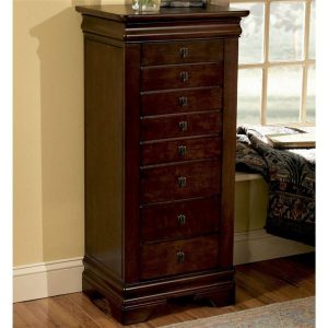 Traditional Jewelry Armoire With Felt-Lined Drawers  |  Jewelry Armoires Bedroom Jewelry Armoires