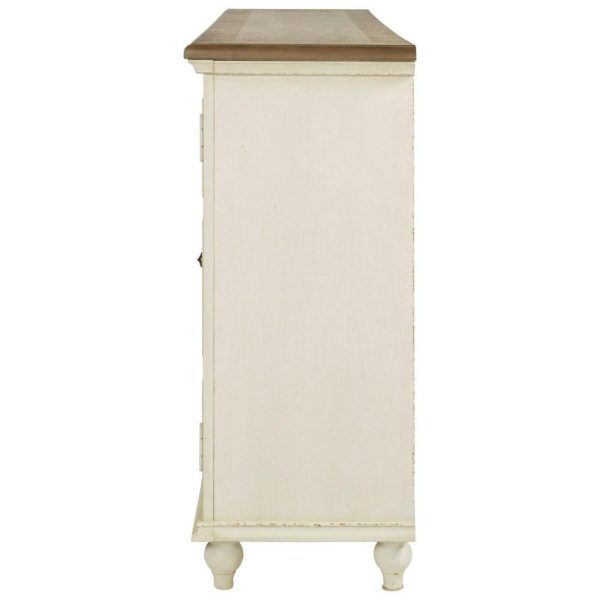 Two-Tone Accent Cabinet In Antique White/Brown Finish  |  Accent Cabinets Accent Cabinets Accent Cabinets